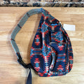 Kavu Crossbody Bag Rope Sling Backpack - Blue Red Aztec