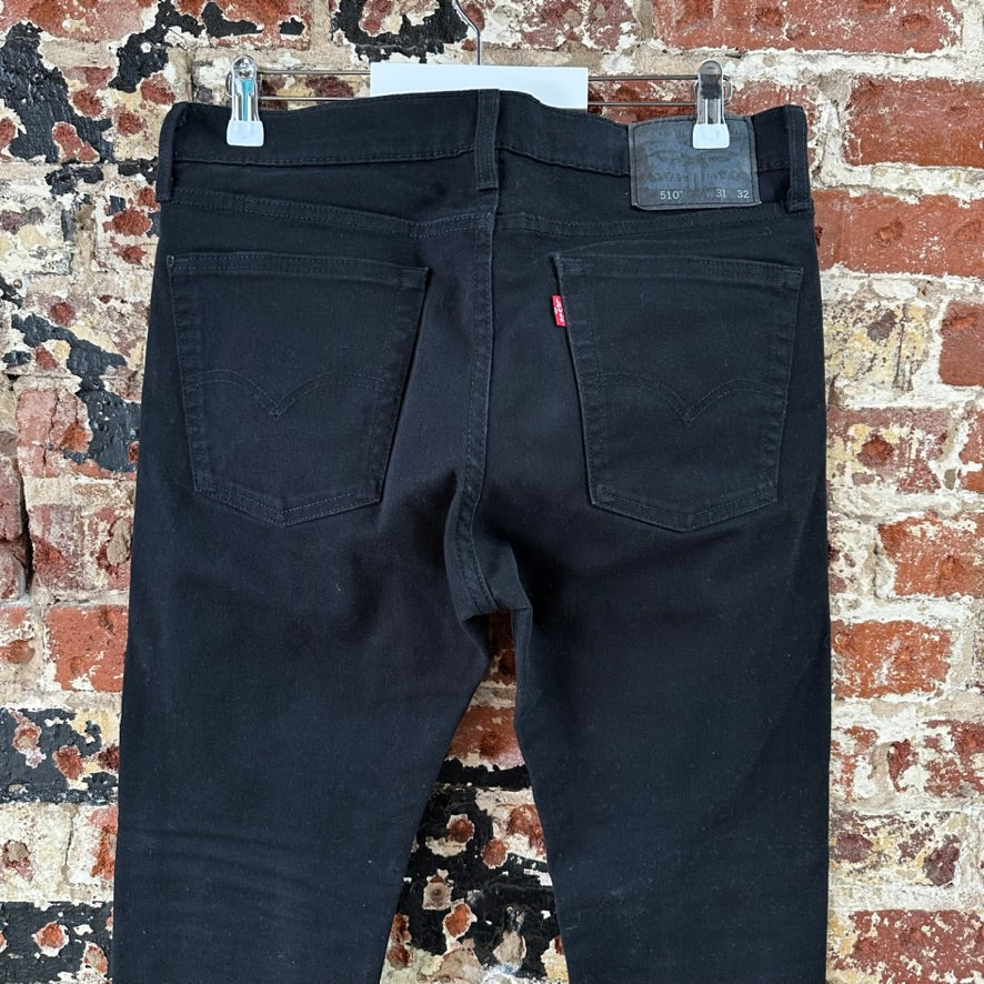Levis 510 Skinny Jeans Men's 31x32 Black Denim