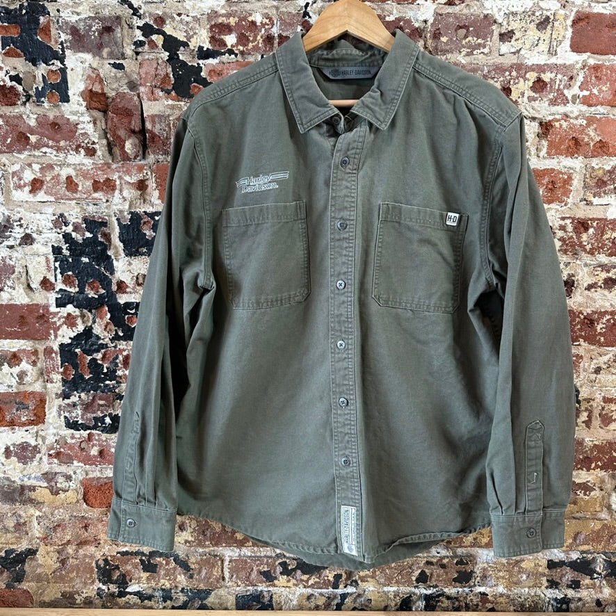 Harley Mens XL L/S Button Up