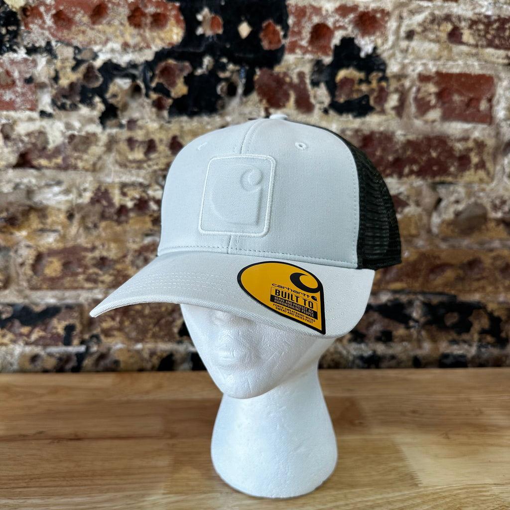 Carhartt Force Canvas Mesh-Back C Logo SnapBack Trucker Hat White Green New