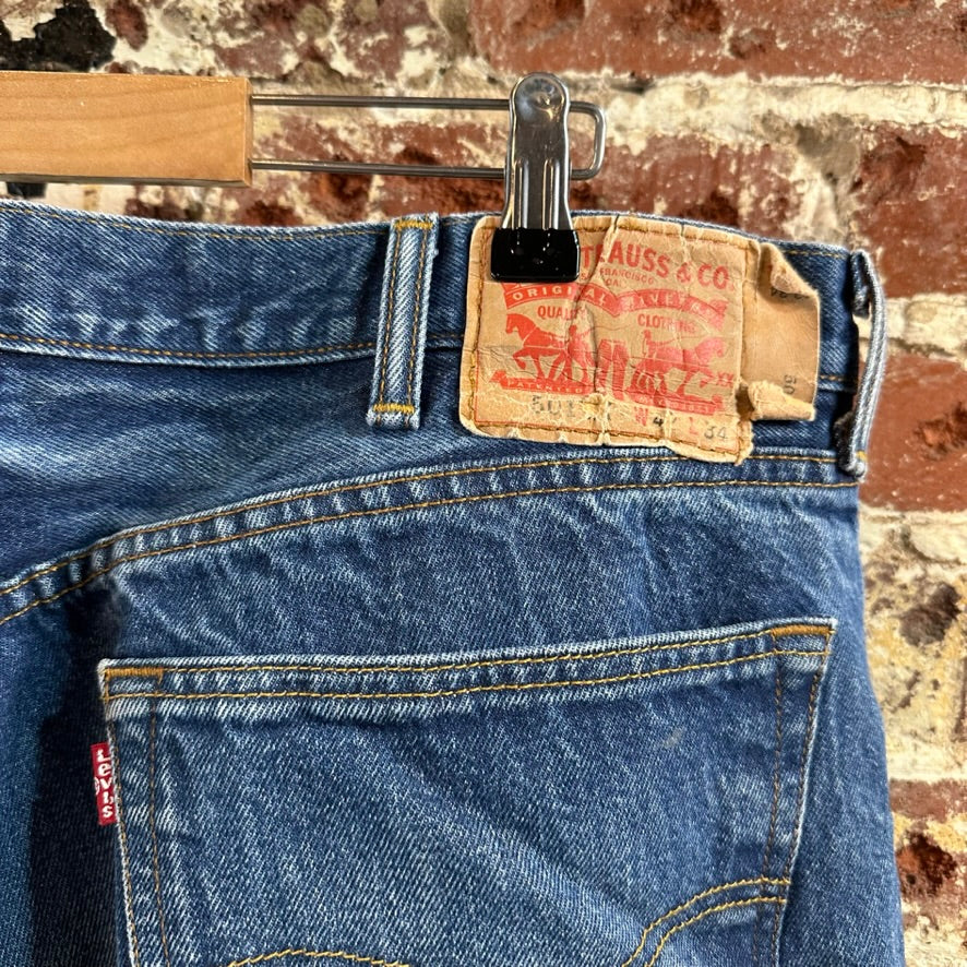 Levi's 501 Mens 42x34 Blue Jeans