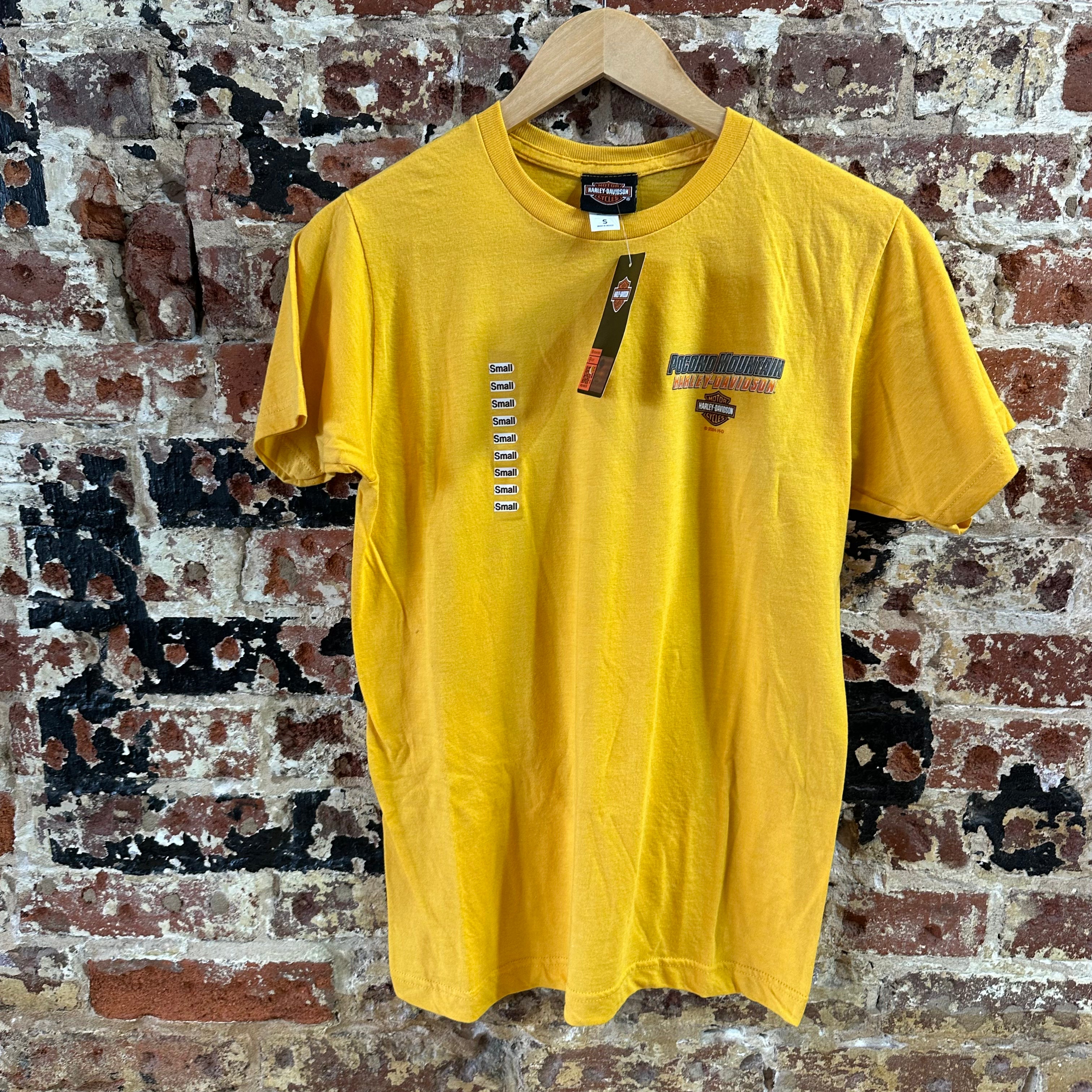 Harley Davidson Men's Small Short Sleeve Yellow T-Shirt NEW
