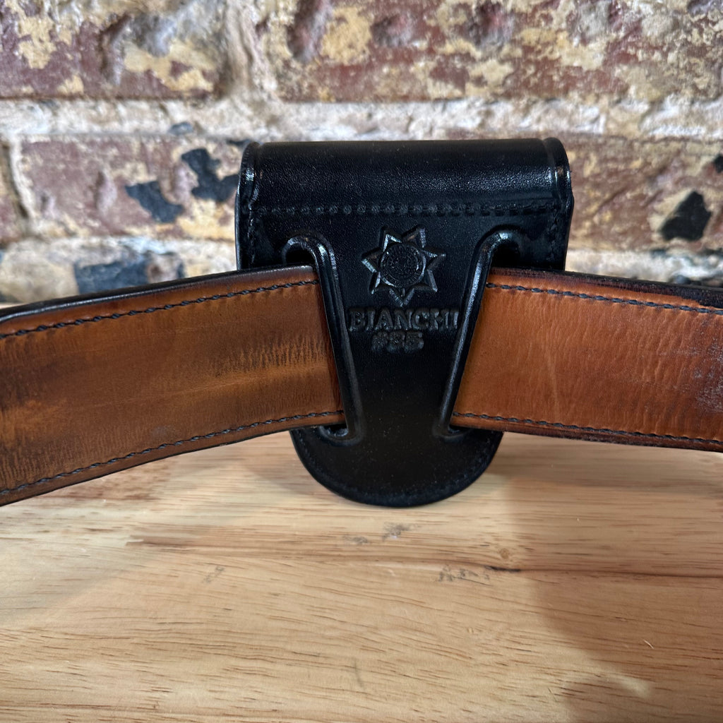 Vintage Strong Leather Revolver Holster Black Belt USA Made Duty Holders