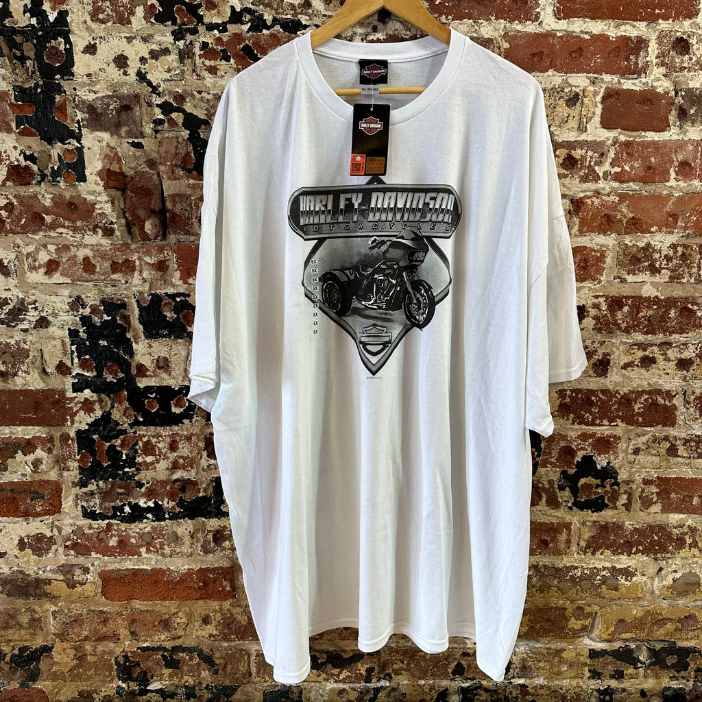 Harley Davidson Men's 5XL Short Sleeve White T-Shirt NEW