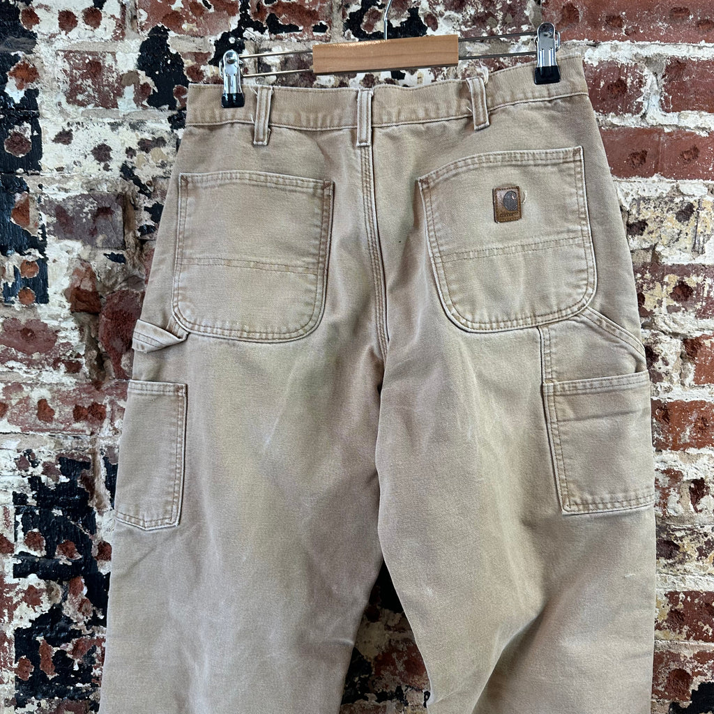 Carhartt Flannel Lined Brown Pants Mens 32x34