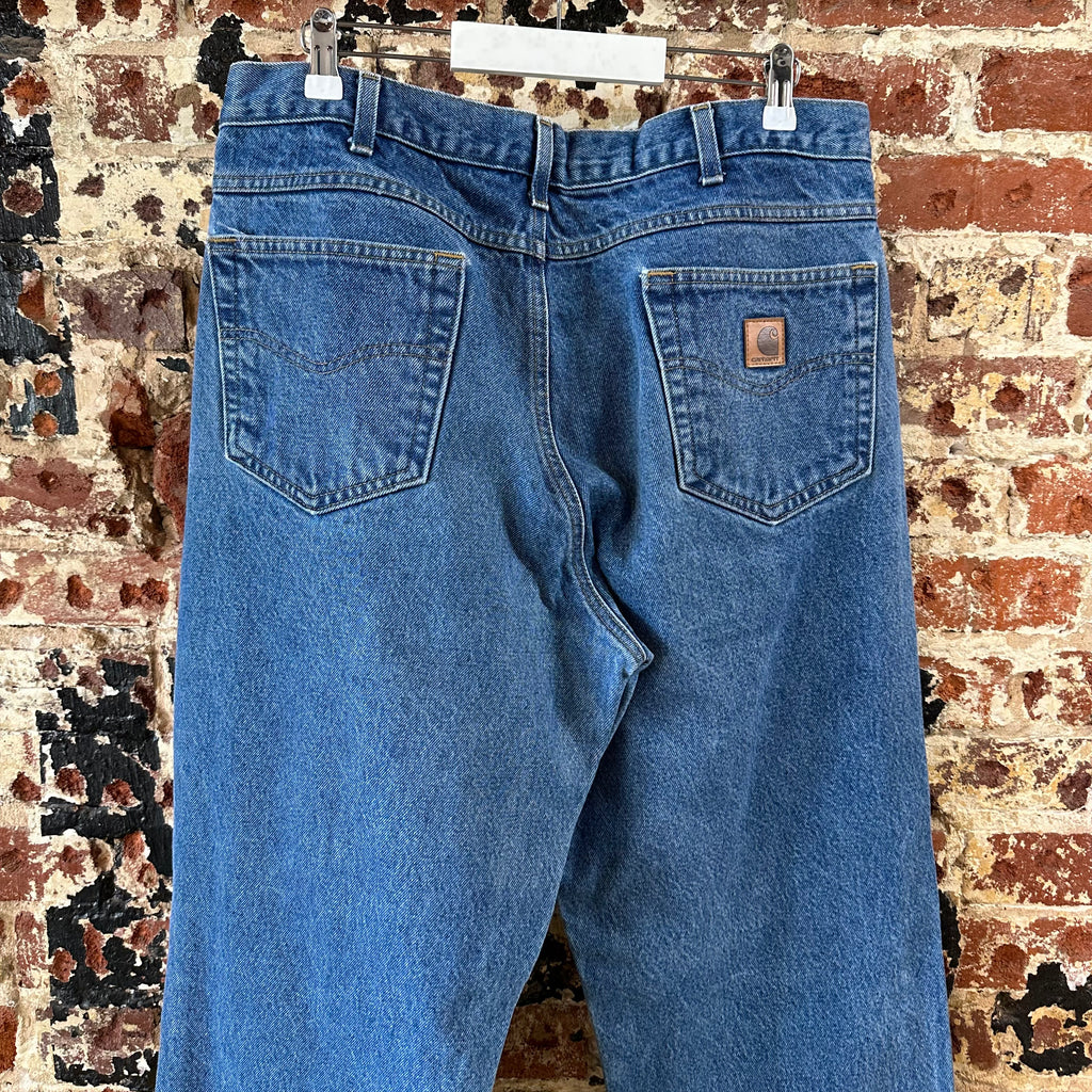 Carhartt Mens 36x34 Blue Jeans