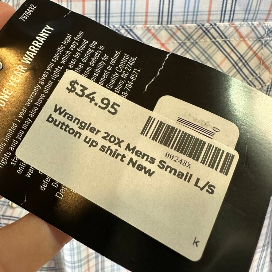 Wrangler 20X Mens Small NEW