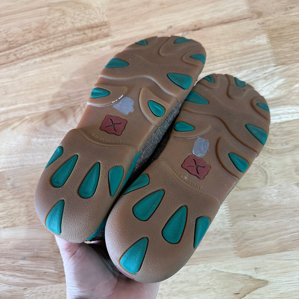 Twisted X Womens 8.5 ECO Driving Moccasins gray dust Casual Shoe