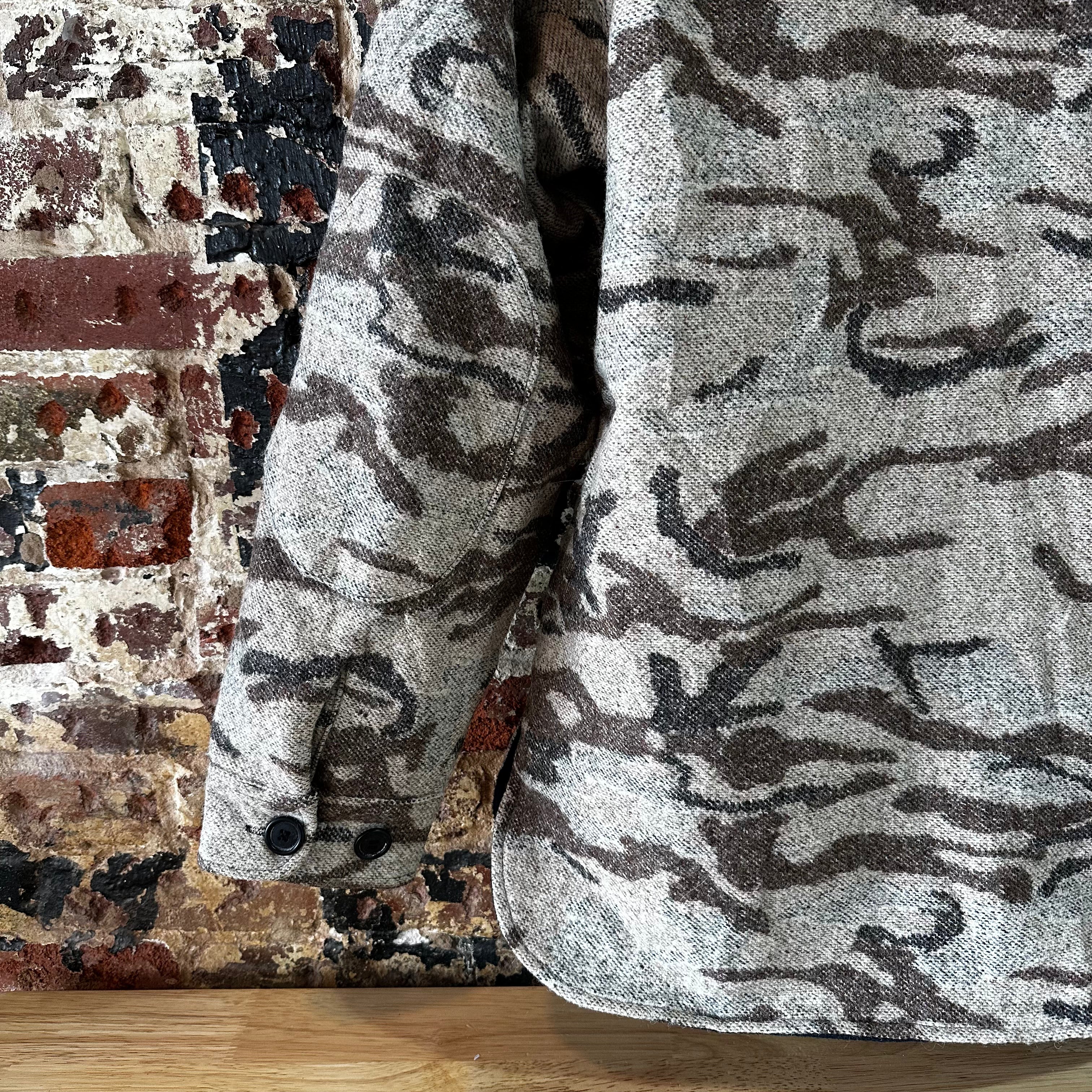 Silent Predator Men’s XL Wool Camo Hunting Coat High Quality EUC