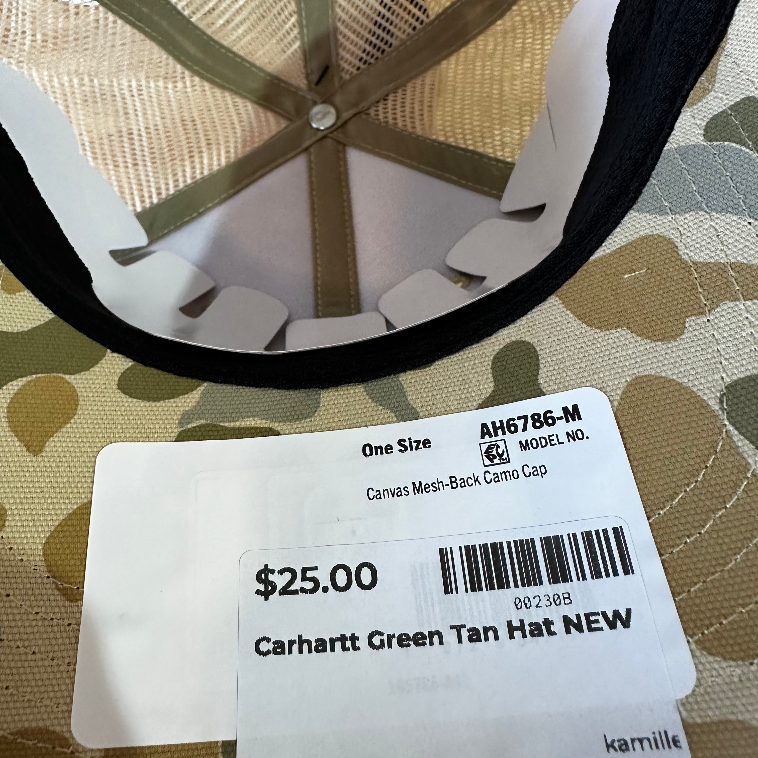 Carhartt green Tan Camo Hat