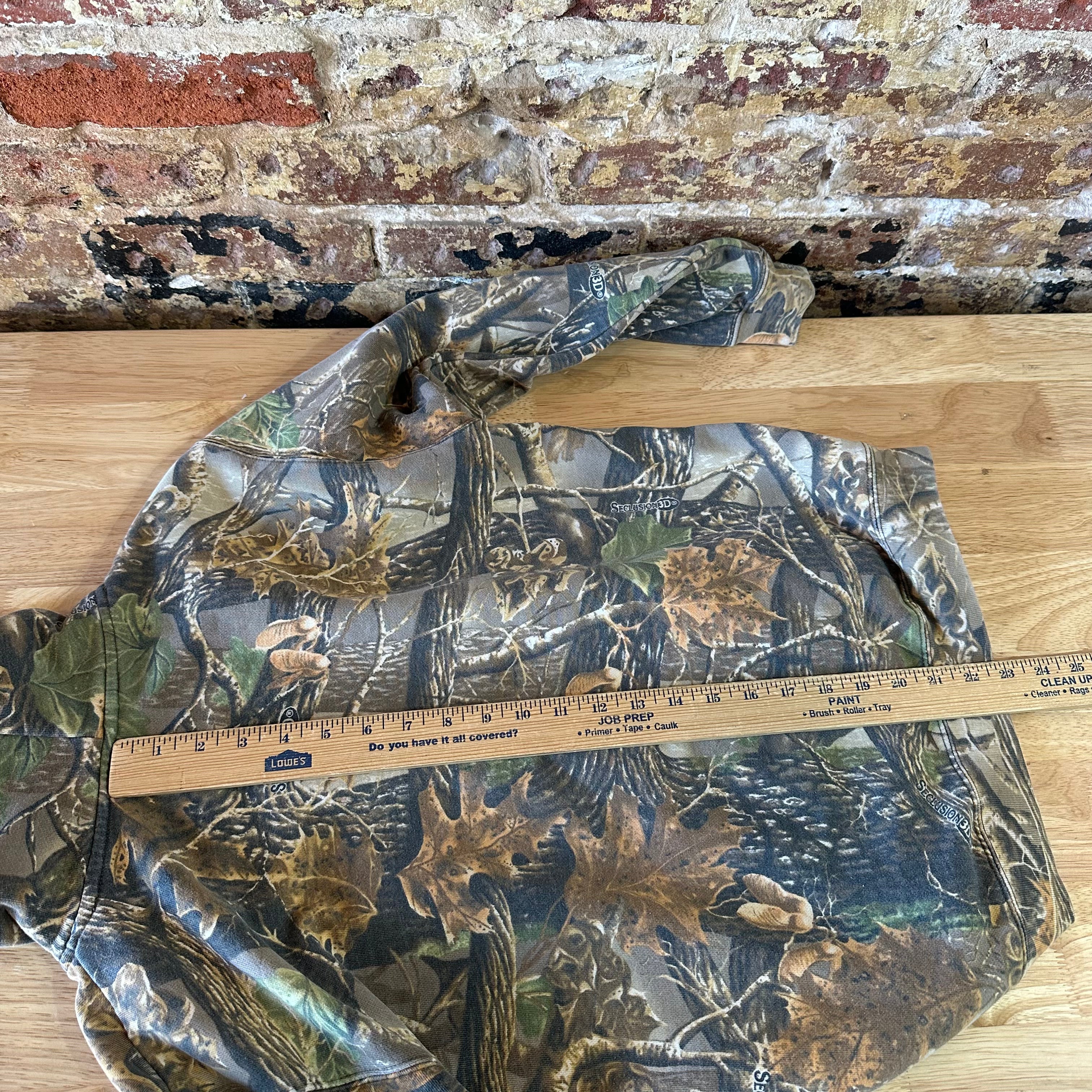 Cabelas Camo Hoodie Boys XL Seclusion 3D Hooded Sweatshirt Hunting
