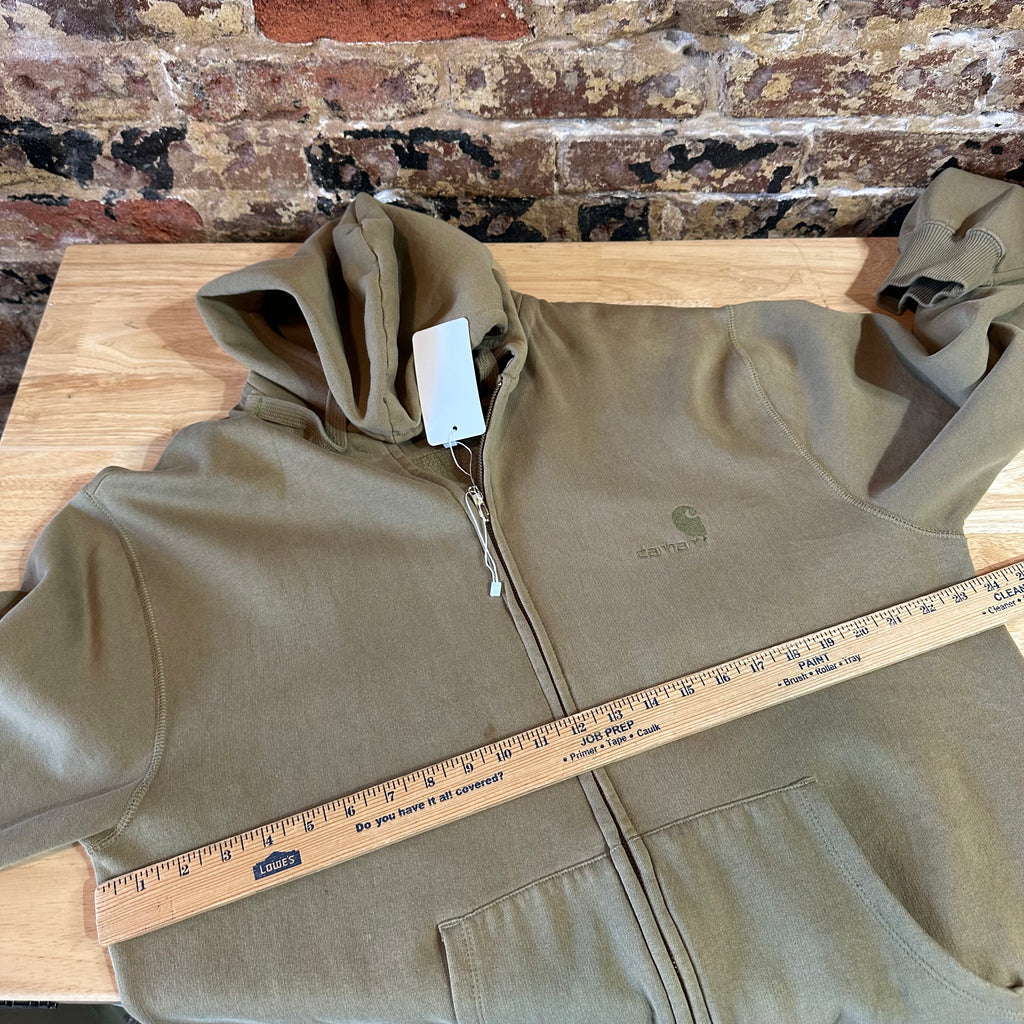 Carhartt Men's Large Green Zip Up Hoodie