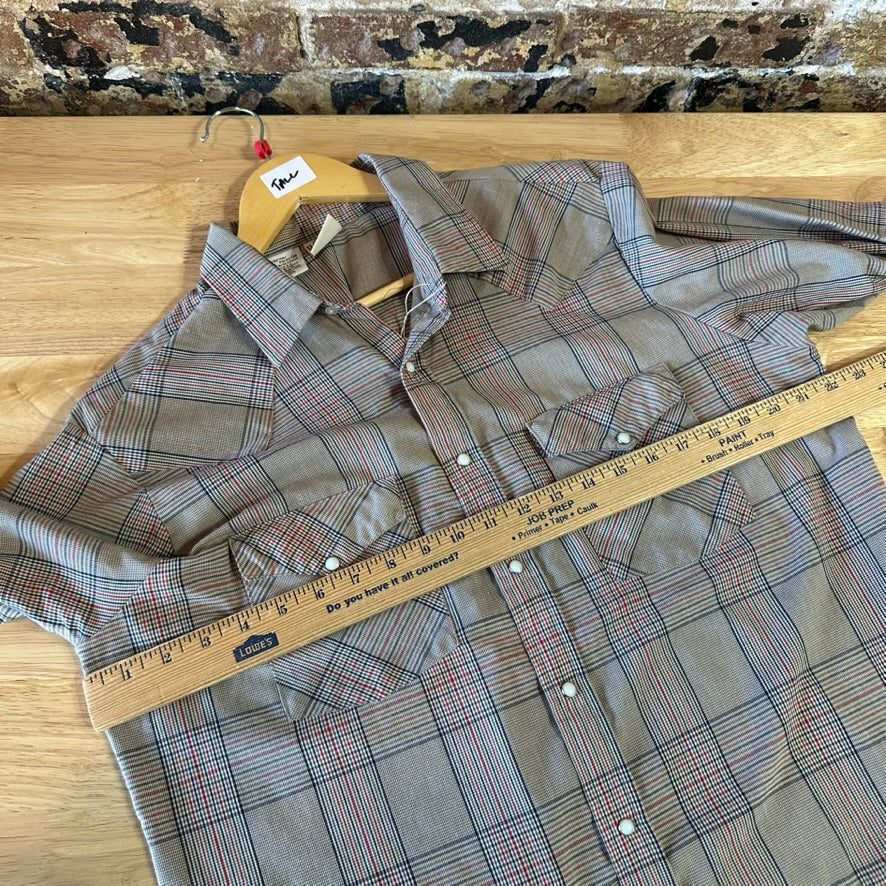 Western Frontier Mens Large Tall Button Up