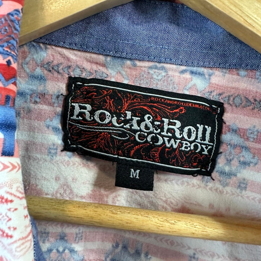 Rock N Roll Mens Medium Aztec Western Shirt