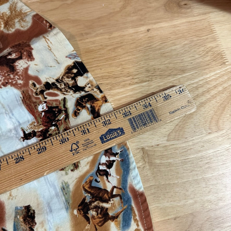 VTG Wrangler Men's Large Horse Print Western Shirt