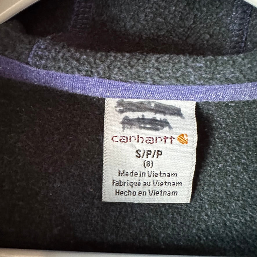 Carhartt Girls Small Purple Zip Fleece Jacket