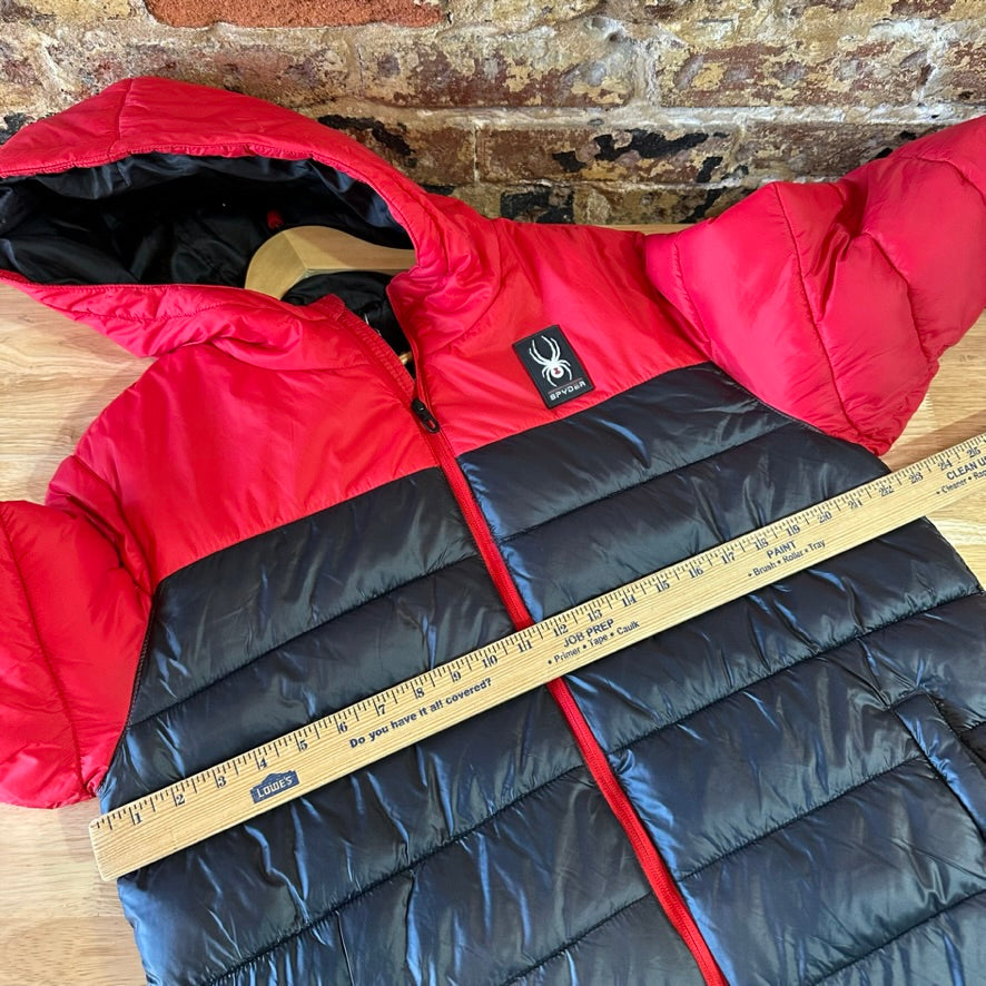 Spyder Circuit Hooded Jacket Men's Large Red/Black Insulated Puffer
