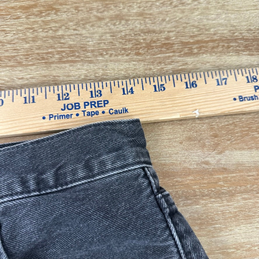 Levi's Cut Off Denim Black Jean Shorts Womens 27 Distressed - 28x2"