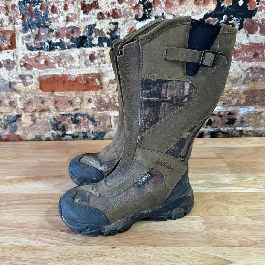 Cabela’s Camouflage Hunting Snake Boots Size 6.5 Green Camo