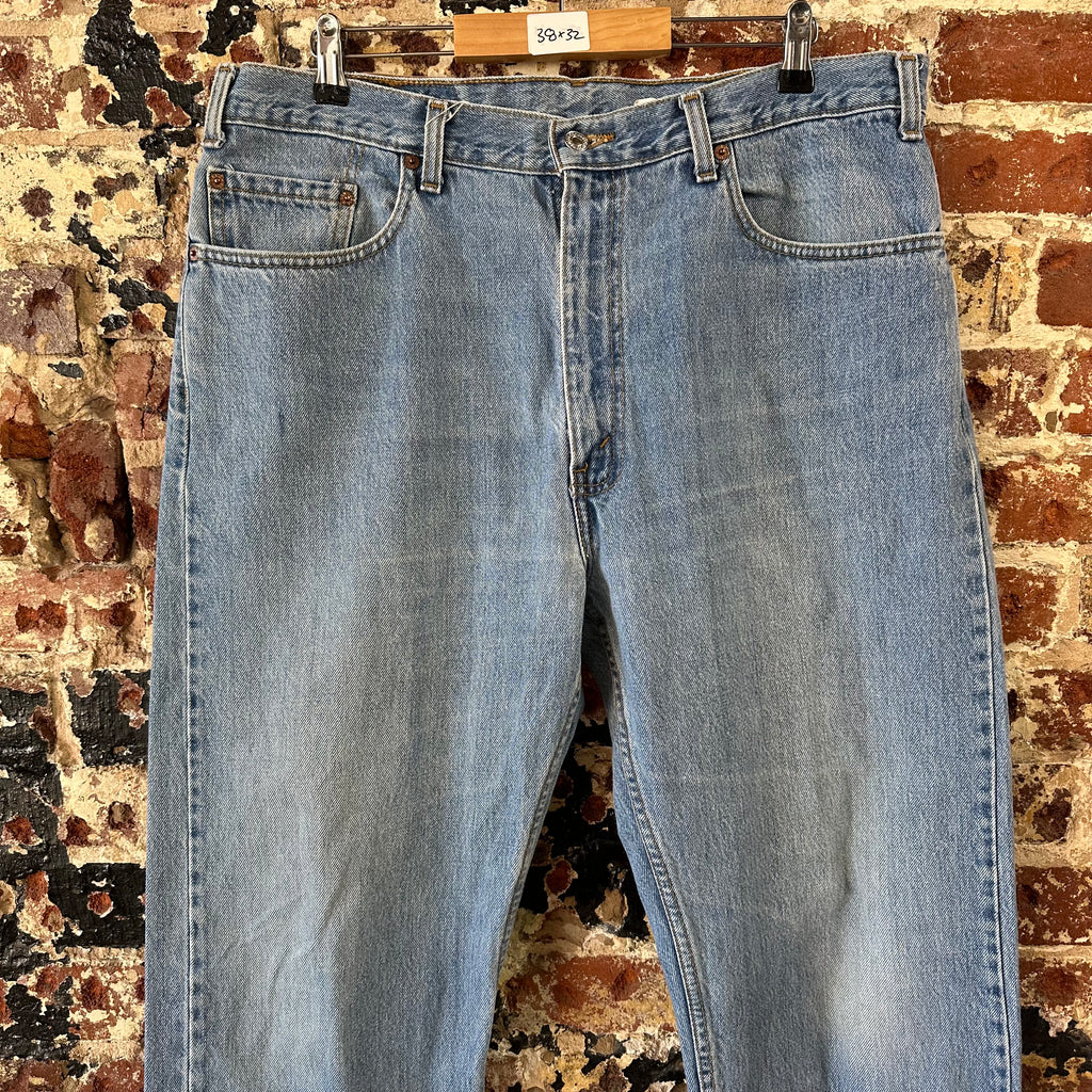 Vintage Levis 505 Jeans Mens 38x32 Regular Zip fly Blue denim Levi's 2001 y2k