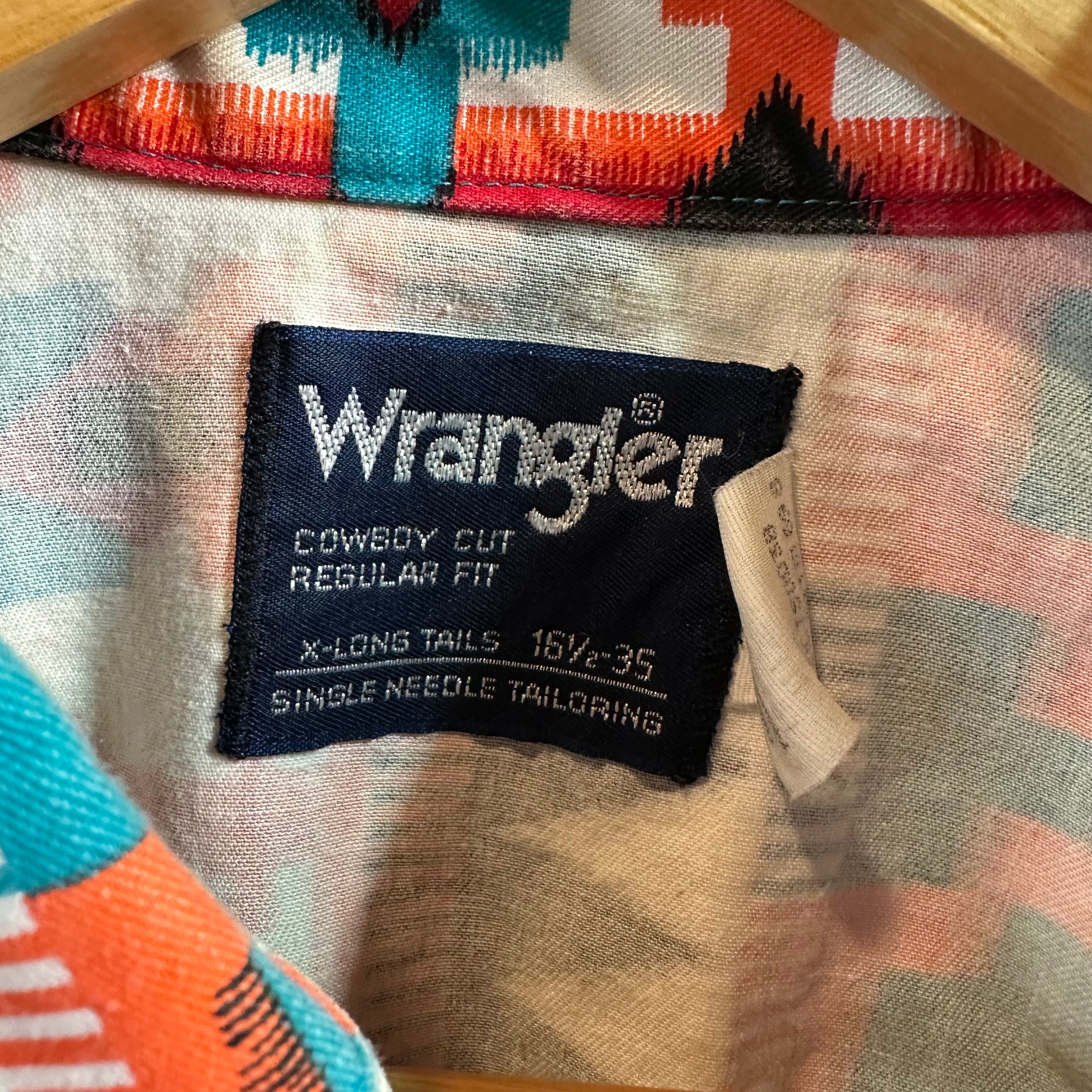 VTG Wrangler Men's Large Aztec Western Shirt