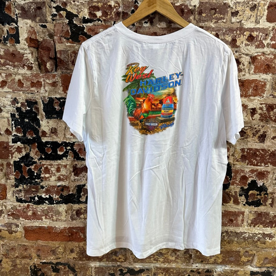 Harley Davidson Women's XL Short Sleeve White T-Shirt V-Neck NEW