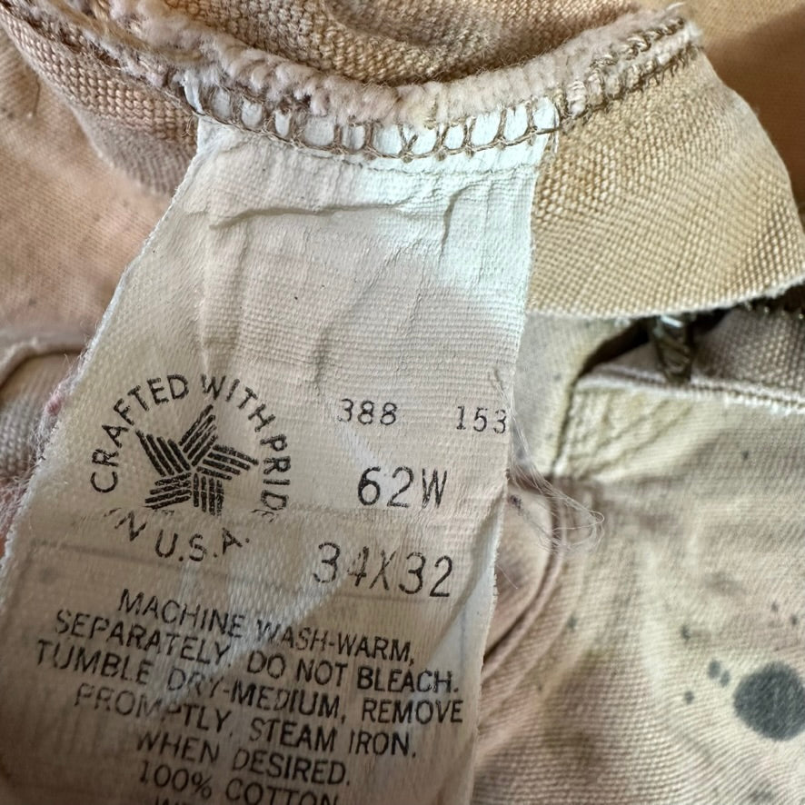 VTG 2005 Carhartt 62W Brown Mens 34x32 Double Knee Pants