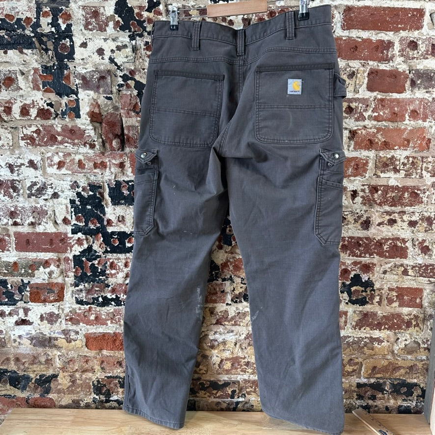 Carhartt Mens 34x32 Gray Cargo Pants