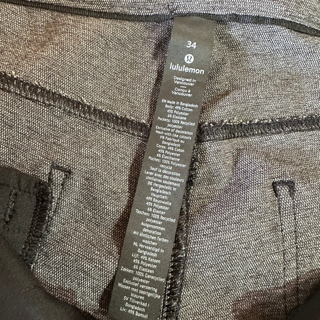 Lululemon Pants Size 34 Casual (measures 34x29) Gray