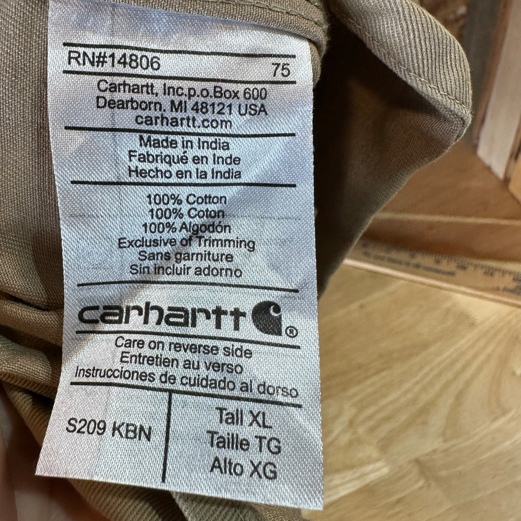 Carhartt Mens XL Tall Long Sleeve Western Shirt