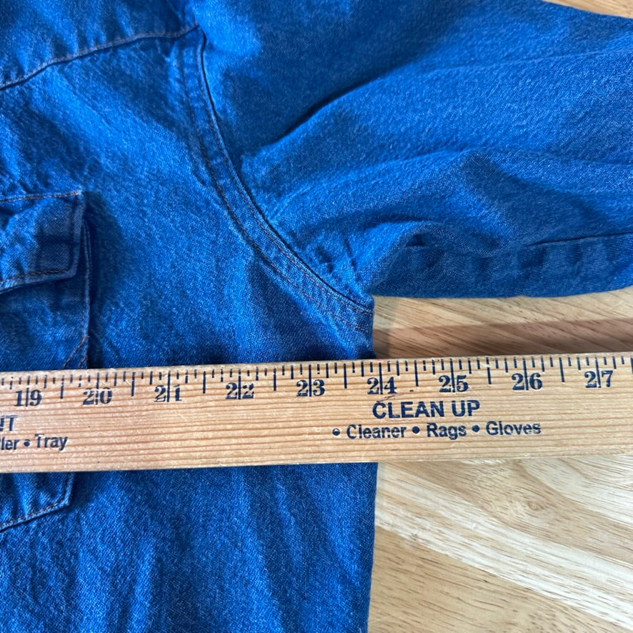 Wrangler Men's 17.5x36 Blue Western Shirt
