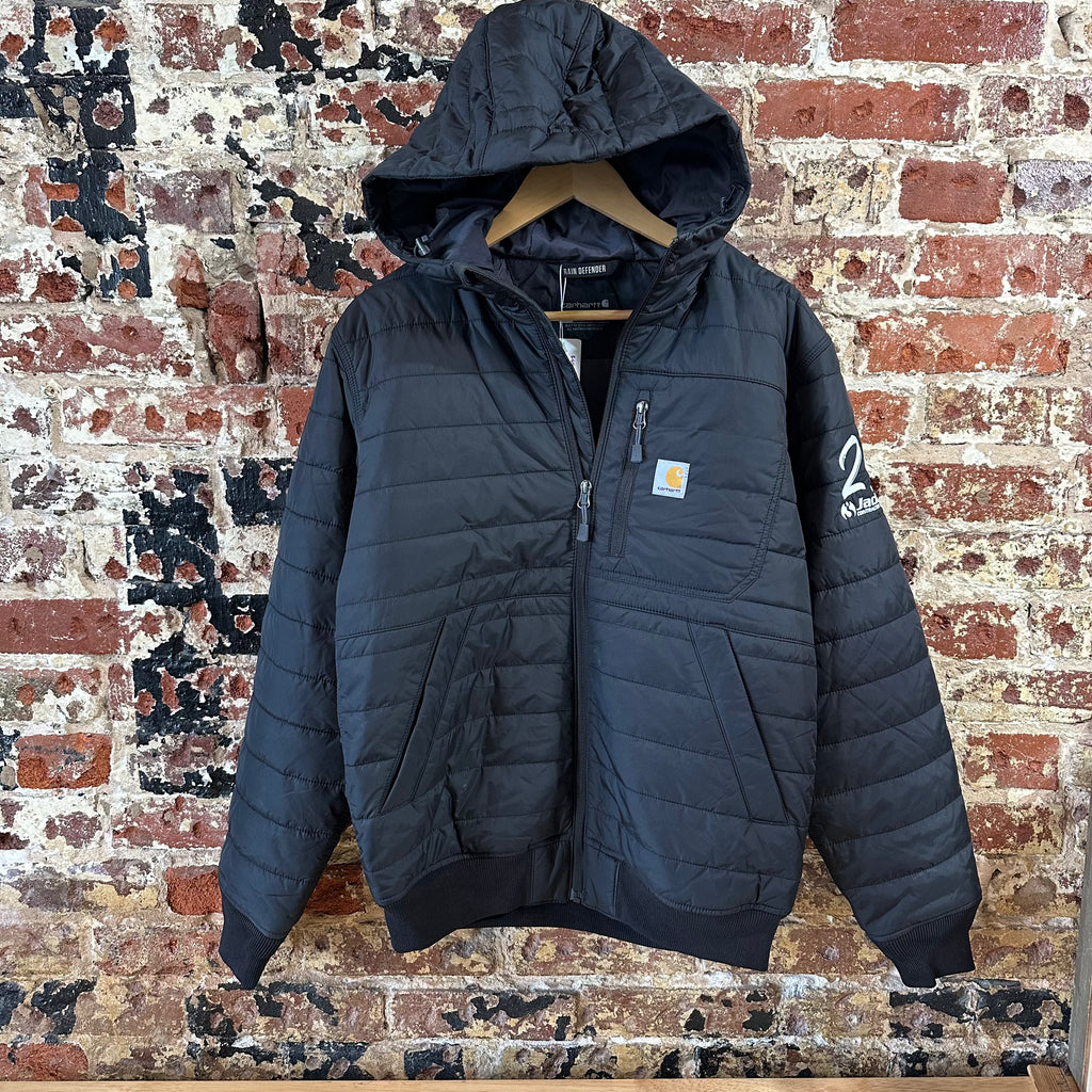Carhartt Mens Small Rain Defender Black Jacket