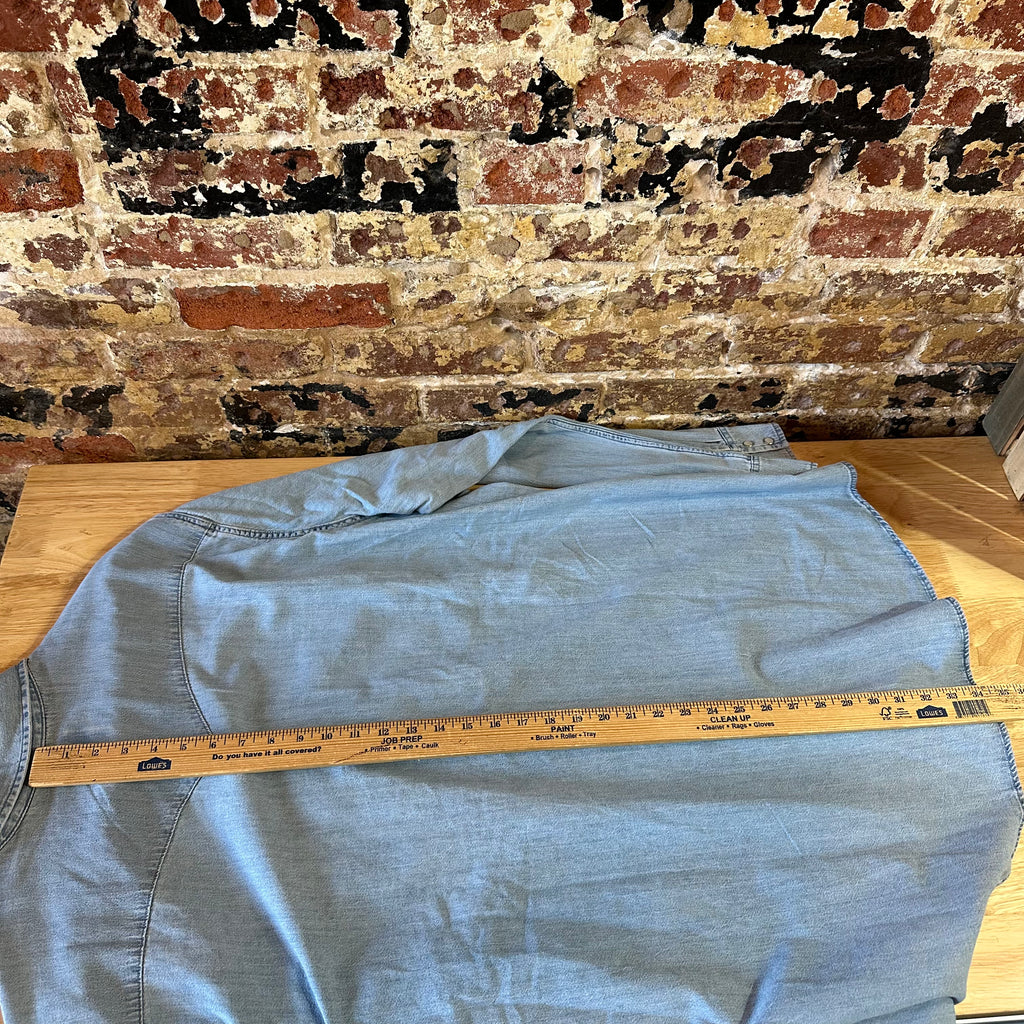 Levi's Mens 3XL Tall Pearl Snap Western Jean Shirt NEW