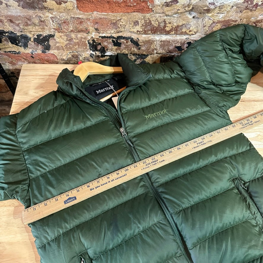 Marmot 800 Fill Men's Large Green Puffer Jacket