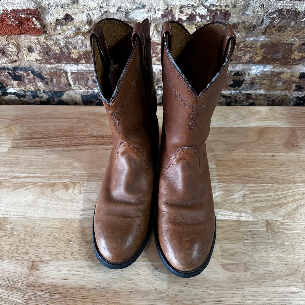 Ariat Boots Mens Size 10.5 EE Brown Leather Western Cowboy Roper ATS 10005019