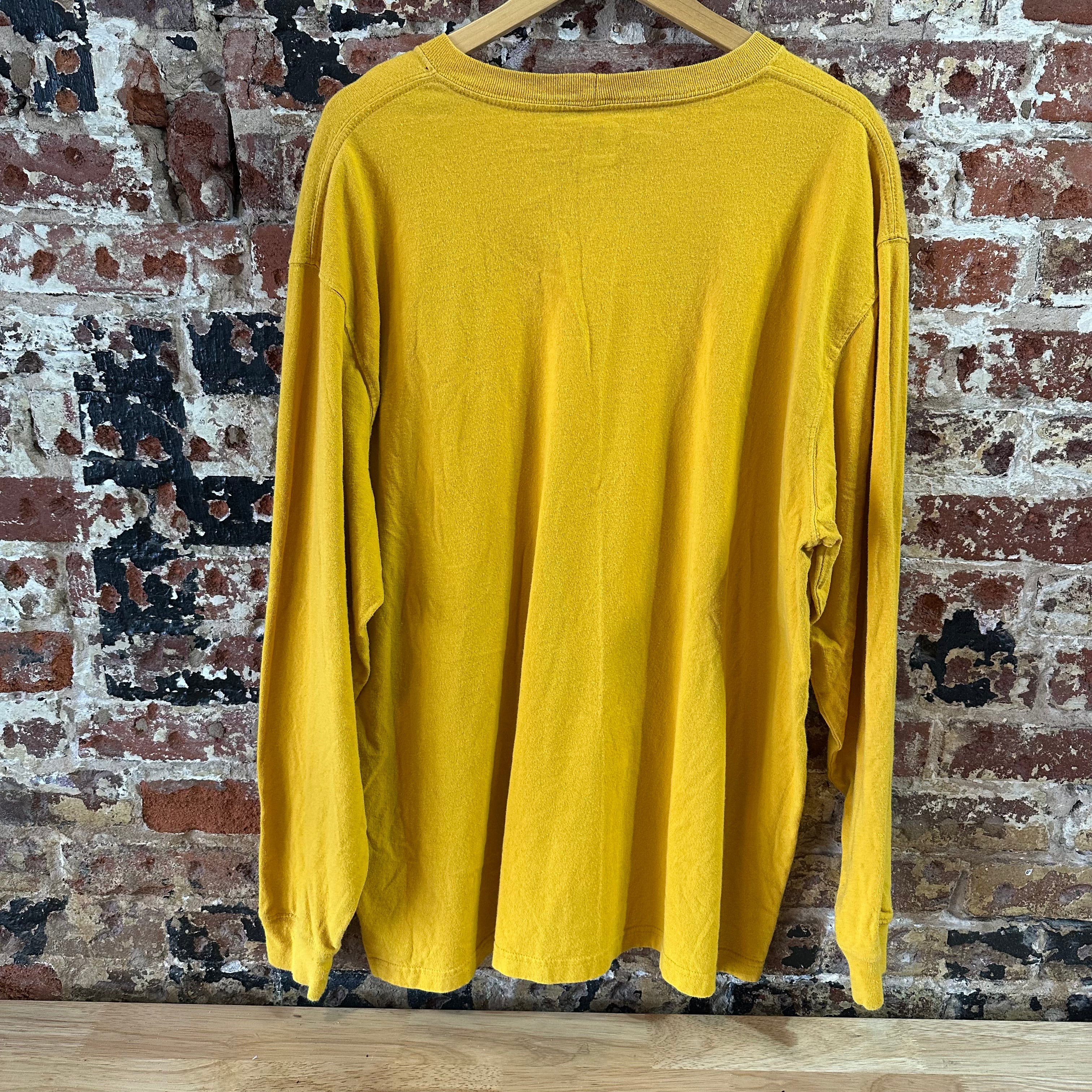 Carhartt Men's XL Original Fit Long Sleeve T Shirt Pocket T Mustard yellow