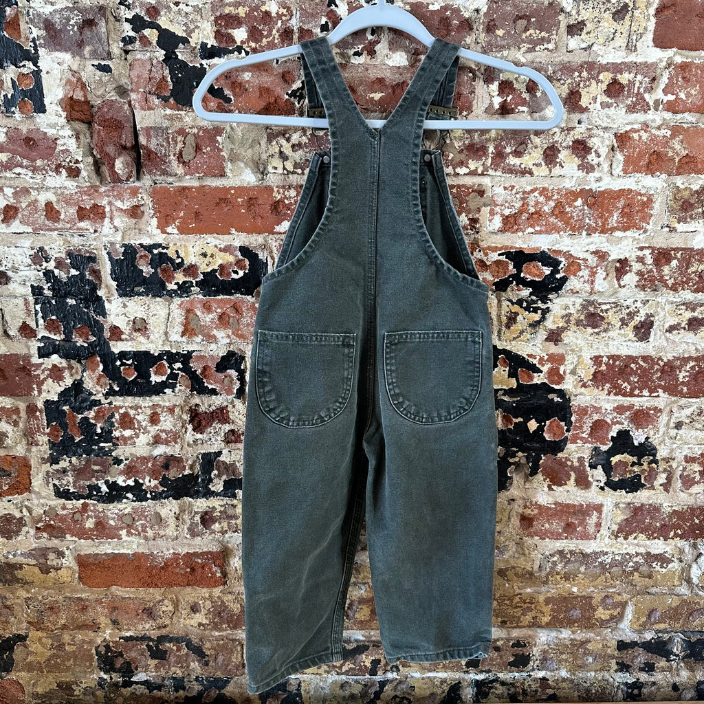 VTG Carhartt Overalls Canvas Green toddler boys 3T Bibs