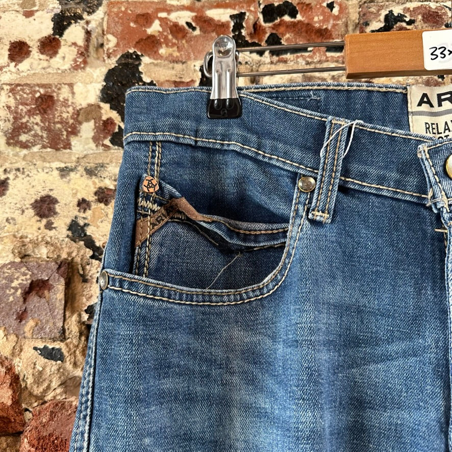 Ariat M4 Mens 33x38 Blue Jeans
