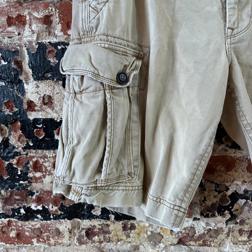 American Eagle Outfitters Classic Cargo Shorts Mens 34 Tan 10.5" inseam