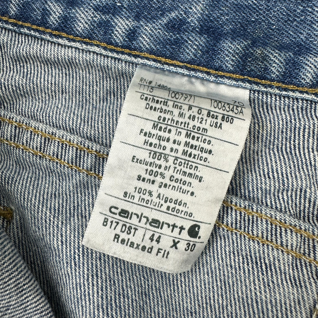 Carhartt Relaxed Fit Mens 44x30 Jeans Workwear Work B17 Denim (measures 42x29)