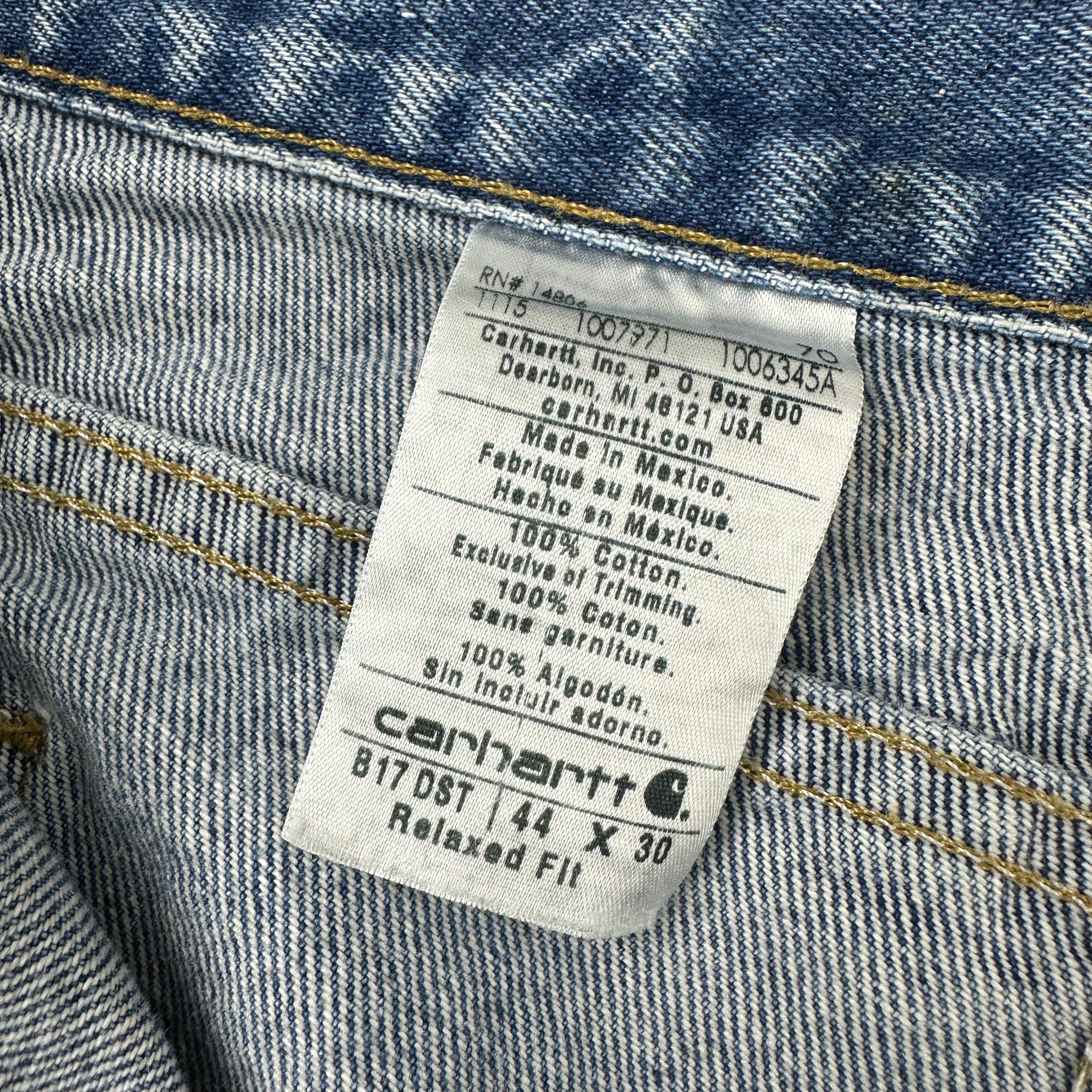 Carhartt Relaxed Fit Mens 44x30 Jeans Workwear Work B17 Denim (measures 42x29)