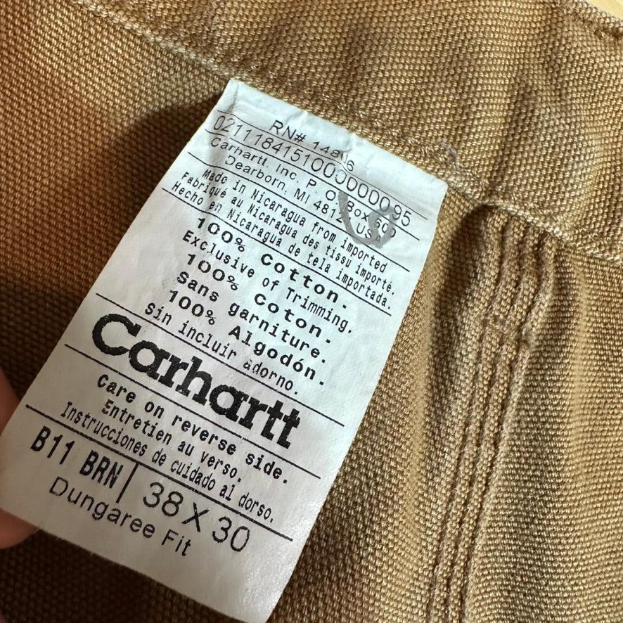 Carhartt B11 BRN Mens 38x30 Pants