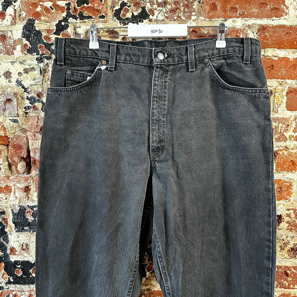Vtg Levis 550 Black Orange Tab Relaxed Tapered Mens Jeans 40x30 USA 1996 90s