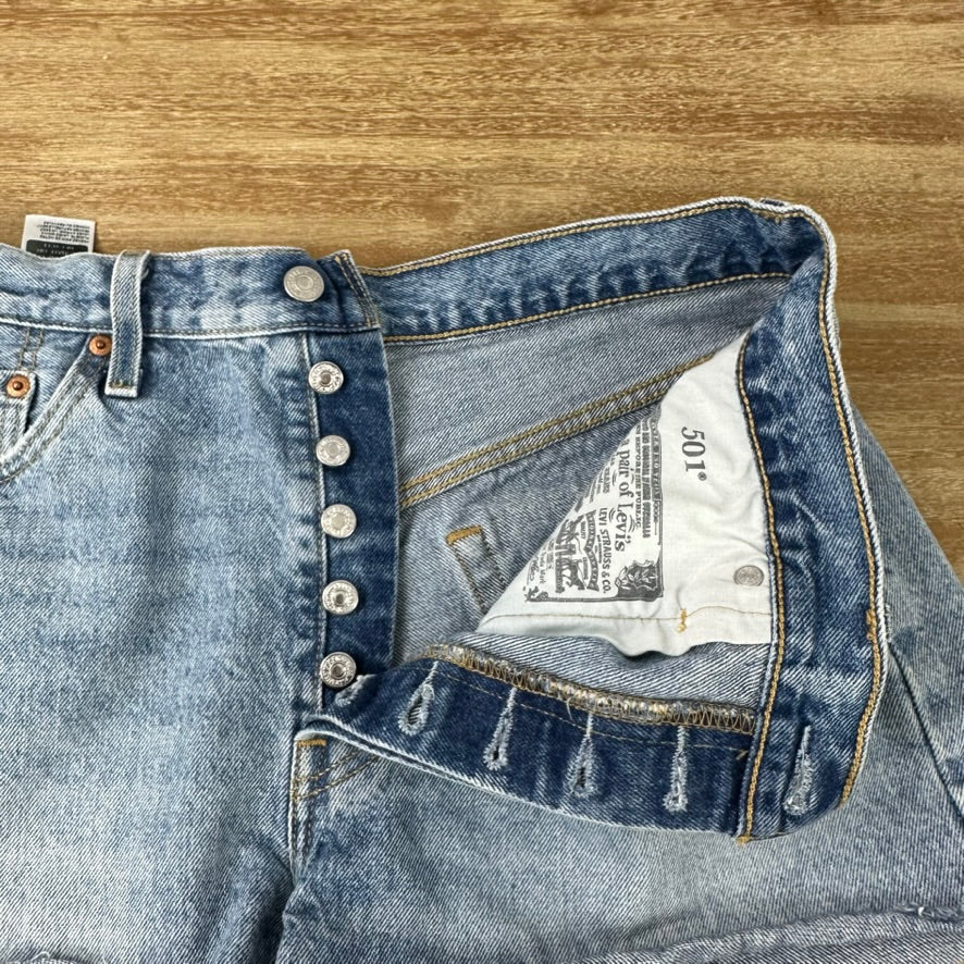 Levi's Cut Off Denim Blue Jean Shorts Womens 32 Distressed - 32x2"