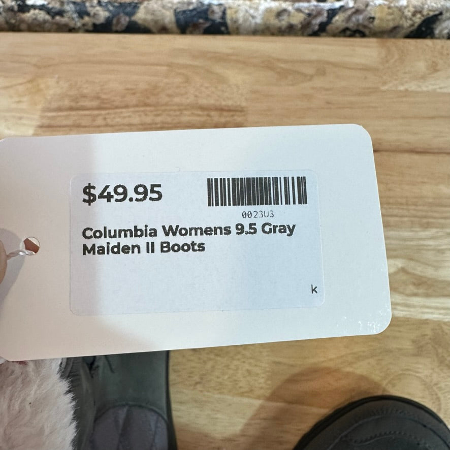 Columbia Boots Womens Size 8.5 Gray Snow Ice Maiden II Waterproof