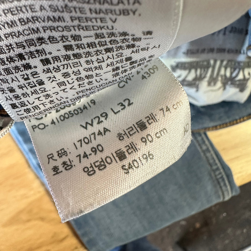 Levi's 512 Mens 29x32 Blue Jeans