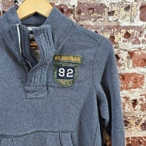 Abercrombie 1/4 zip Sweatshirt Gray Boys XL