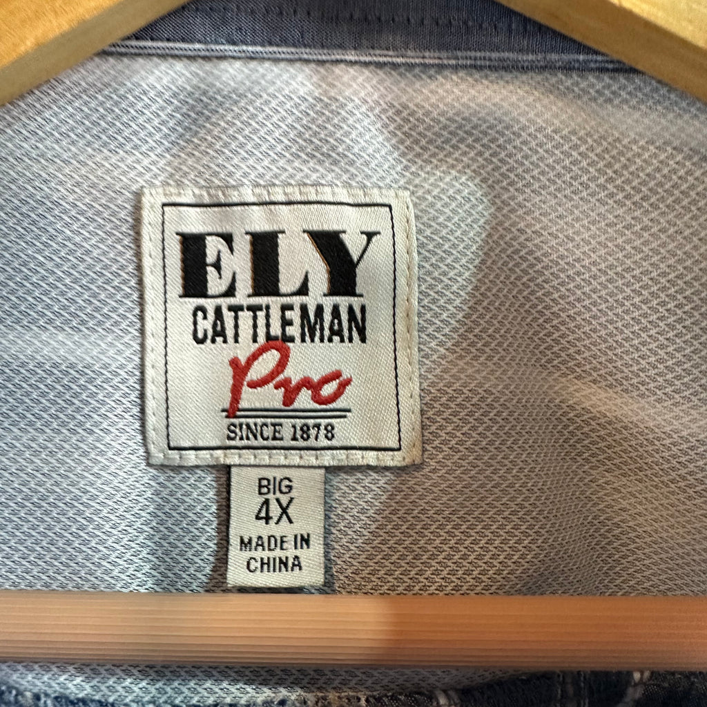 Ely Cattleman Mens 4XL Western Shirt NEW