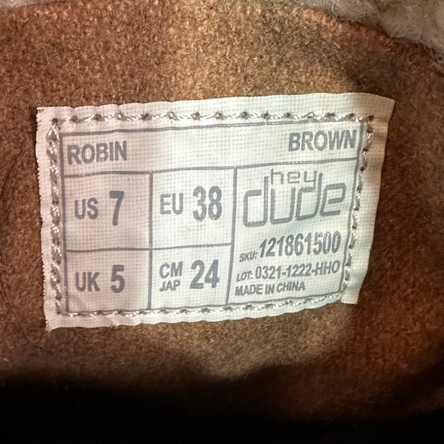 Hey Dude Brown Boots Womens 7