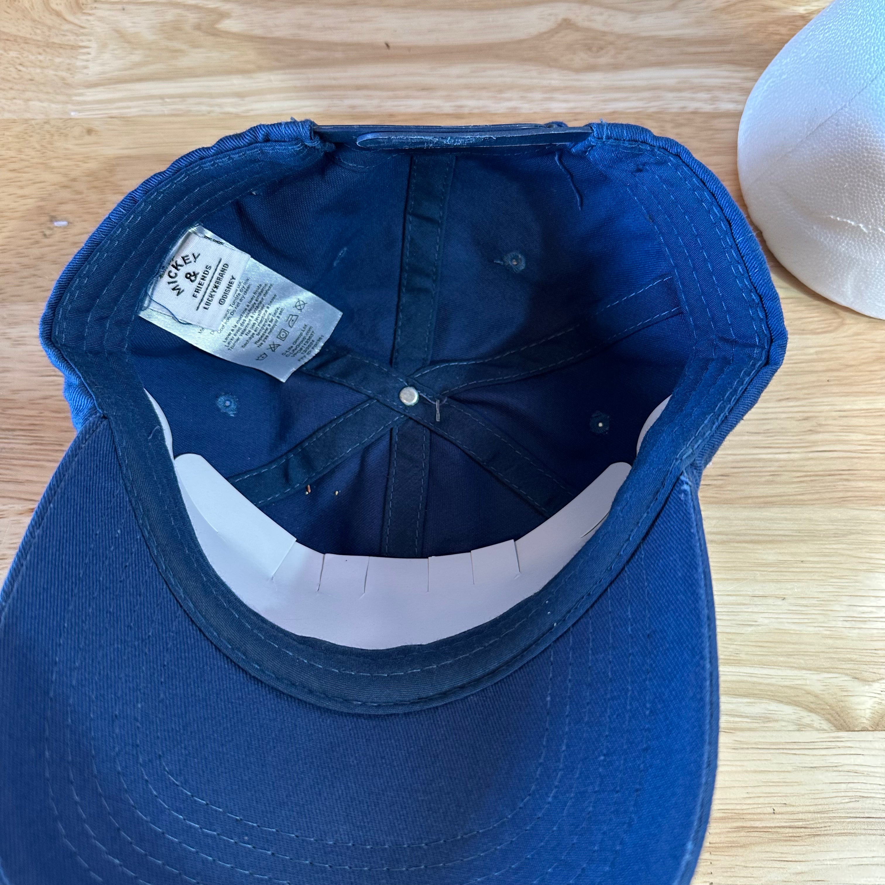 Lucky Brand Disney Mickey Mouse Navy Blue Embroidered Snapback Hat New NWT
